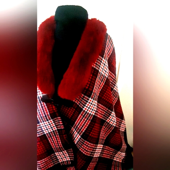 NWOT Wool Blend Cape - Picture 2 of 7